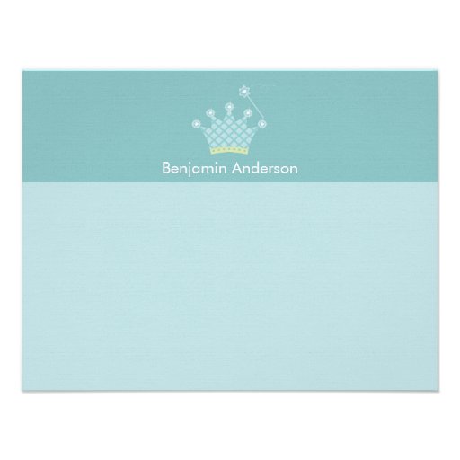 Prince Thank You Note Custom Announcement