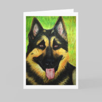 Prince the German Shepherd Notecard by pamsartgallery Prince the German Shepherd Notecard