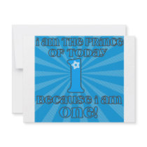 Prince Turning One invitations