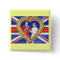 Prince William and Catherine Royal Wedding Button