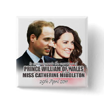 Prince William & Kate Royal Wedding Button