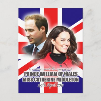 Prince William  Kate Wedding on Prince William   Kate Royal Wedding Postcard From Zazzle Com