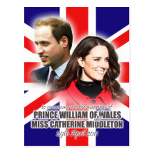 Prince William & Kate Royal Wedding Postcard