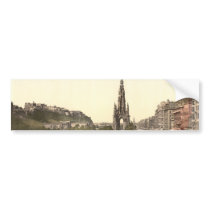 Princes Street, the Castle, and Scott Monument bumper stickers