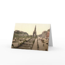 Princes Street, the Castle, and Scott Monument cards