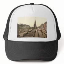Princes Street, the Castle, and Scott Monument Trucker Hats