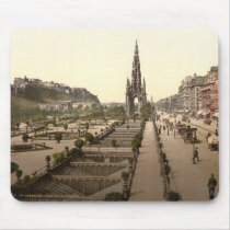 Princes Street, the Castle, and Scott Monument mousepads