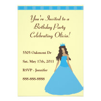 Princesa Birthday Invitation de la turquesa invitaciones