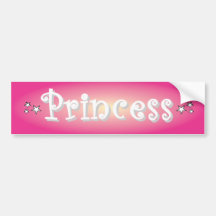 Princesa Pegatina De Parachoque
