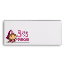 Princess Age 3 Envelope