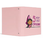 Princess Age 5 Vinyl Binder