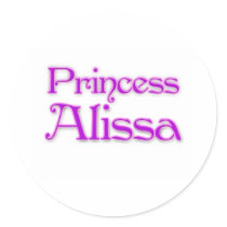 Princess Alissa Round Sticker