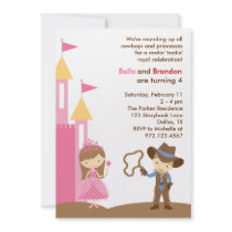 Princess and Cowboy Invitation
