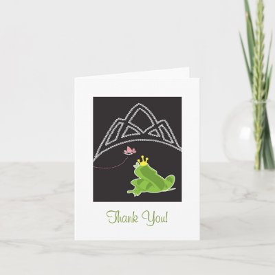 Princess and Frog - Thank You Card