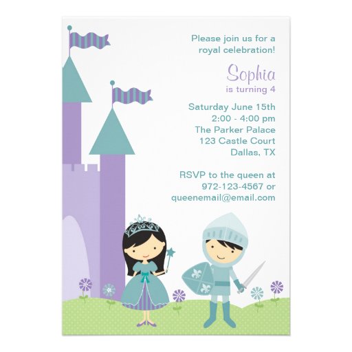 Princess and Knight Invitations