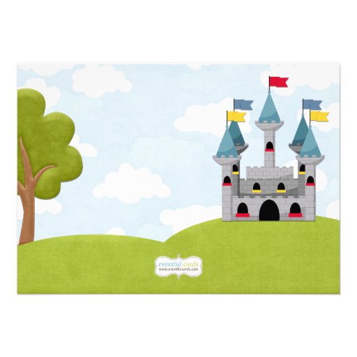 Princess and Knight Joint Birthday Party Custom Announcements