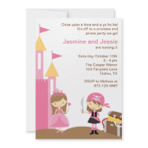 Princess and Pink Pirate Invitations