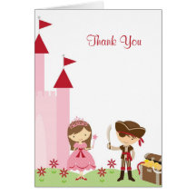 Princess and Pirate Note Card