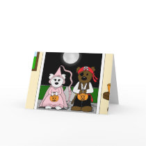 'Princess and the Pirate' Halloween Card