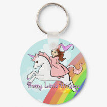 Princess and Unicorn Keychain by Customizables Princess and Unicorn Keychain