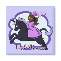 Princess and Unicorn Magnet by Customizables Princess and Unicorn Magnet