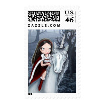 Princess and Unicorn postage