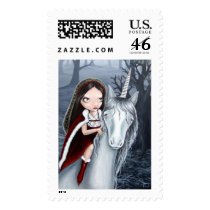 Princess and Unicorn postage
