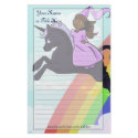 Princess and Unicorn Stationery by Customizables Princess and Unicorn Stationery