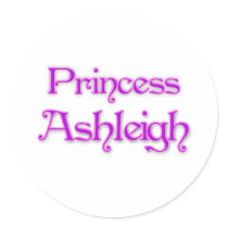 Princess Ashleigh Round Sticker