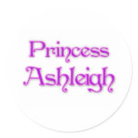 Princess Ashleigh Round Sticker