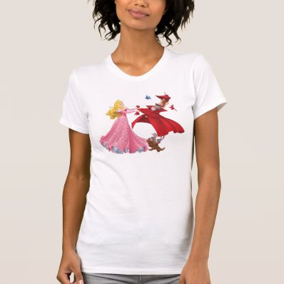 Princess Aurora and Forest Animals T Shirts