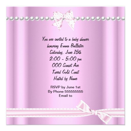 Princess Baby Shower Girl Puppy Tiara Personalized Invitation