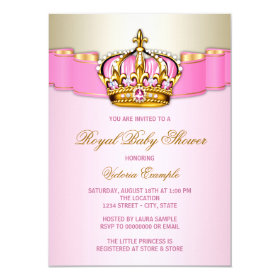 Princess Baby Shower 4.5x6.25 Paper Invitation Card
