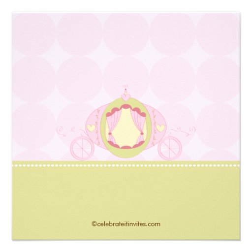 Princess Baby Shower Invitation Pretty Carriage