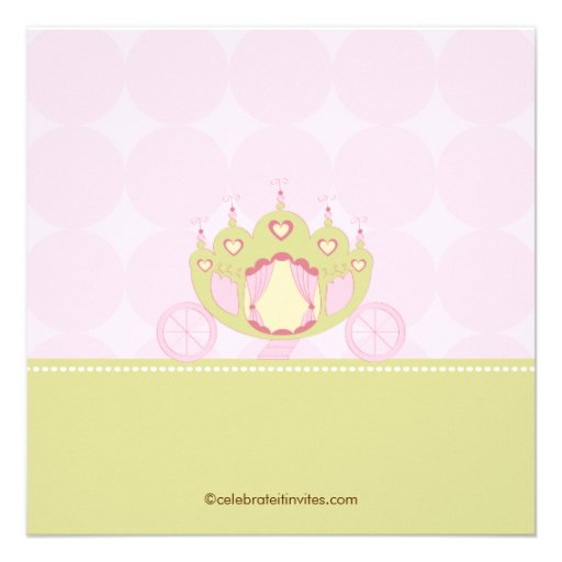 Princess Baby Shower Invitation Pretty Carriage