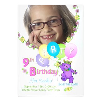Princess Bear Custom 9th Birthday Party