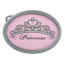 Princess Belt Buckle (pink background)
