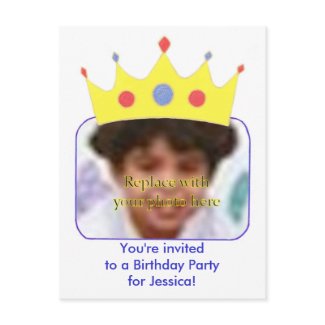 Princess birthday invitation template postcards postcard