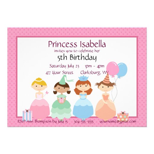 Princess Birthday Invites