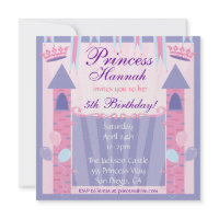 Princess Birthday Party Invitation Castle zazzle_invitation