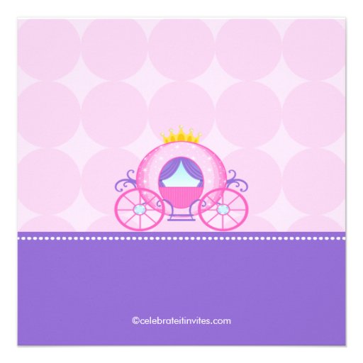 Princess Birthday Party Invitation Cute Carriage