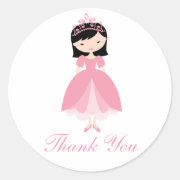 Princess Birthday Party Stickers