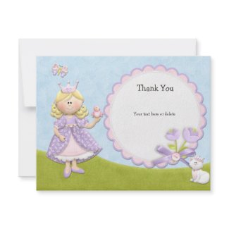 Princess Birthday Party Thank You invitation