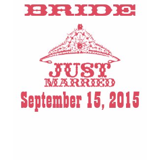 Princess Bride Just Married Wedding T-Shirts shirt