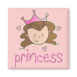 Princess Brunette magnets
