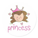 Princess Brunette stickers
