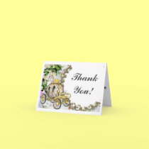 Princess Carriage wedding Thank You notecards cards