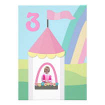 Princess Castle Girls Birthday Party Custom Invite