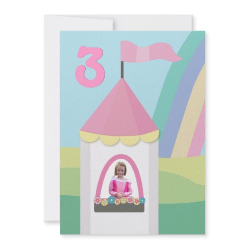 Princess Castle Girls Birthday Party Custom Invite invitation
