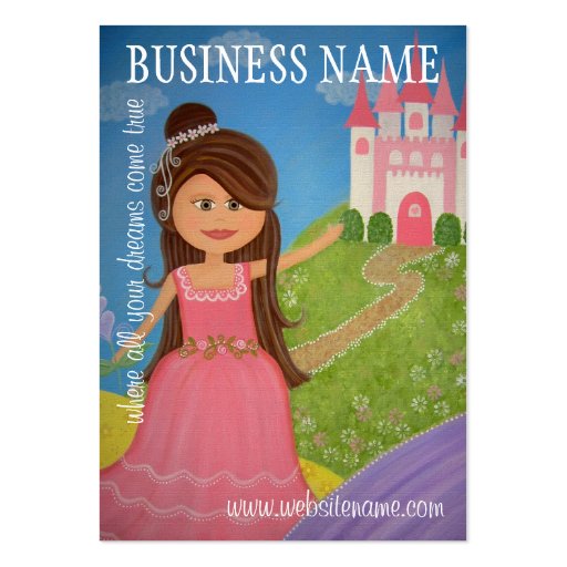 Princess Castle - Hang Tags & Business Cards (*) (front side)
